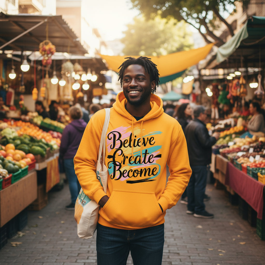 Believe. Create. Become. Unisex Hoodie