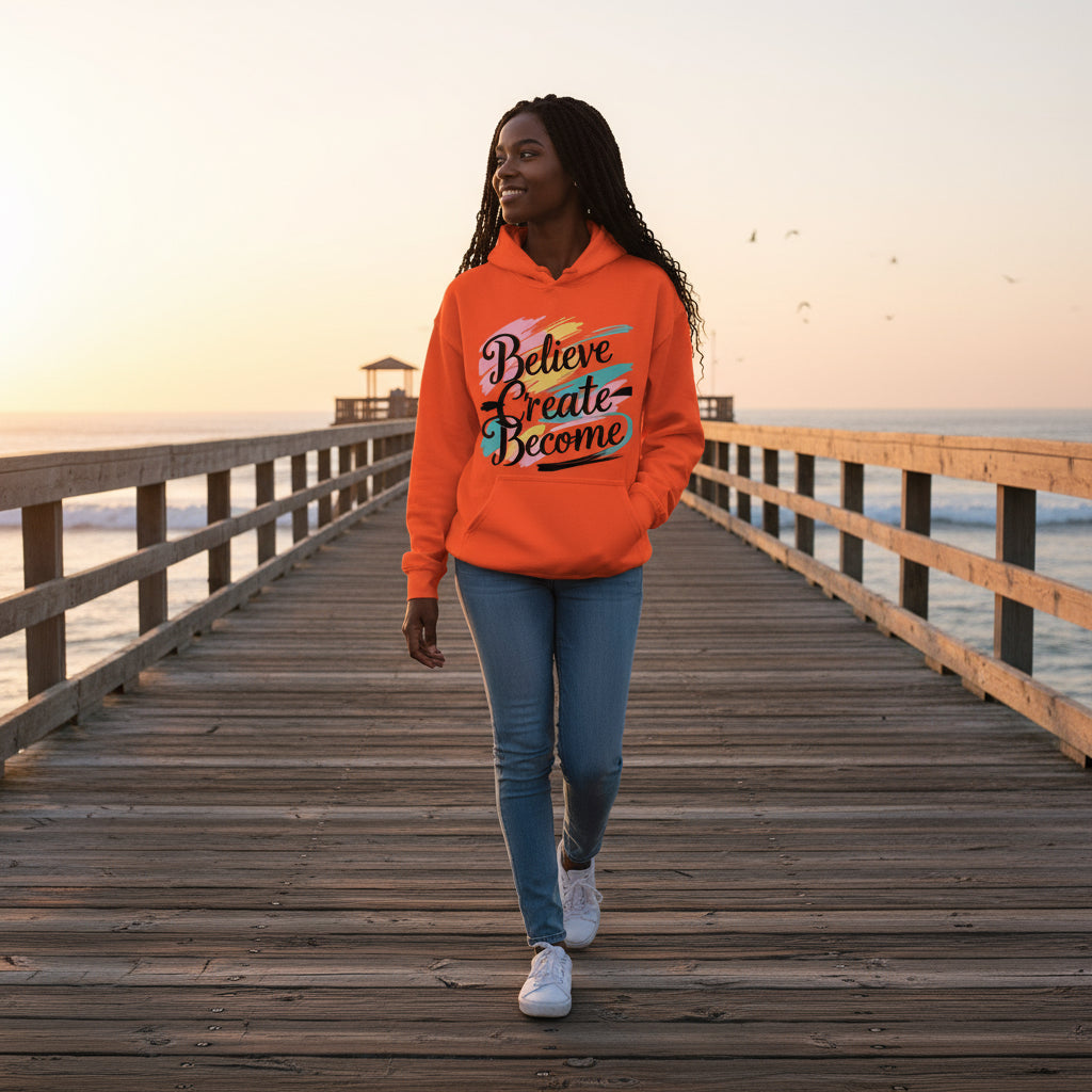Believe. Create. Become. Unisex Hoodie