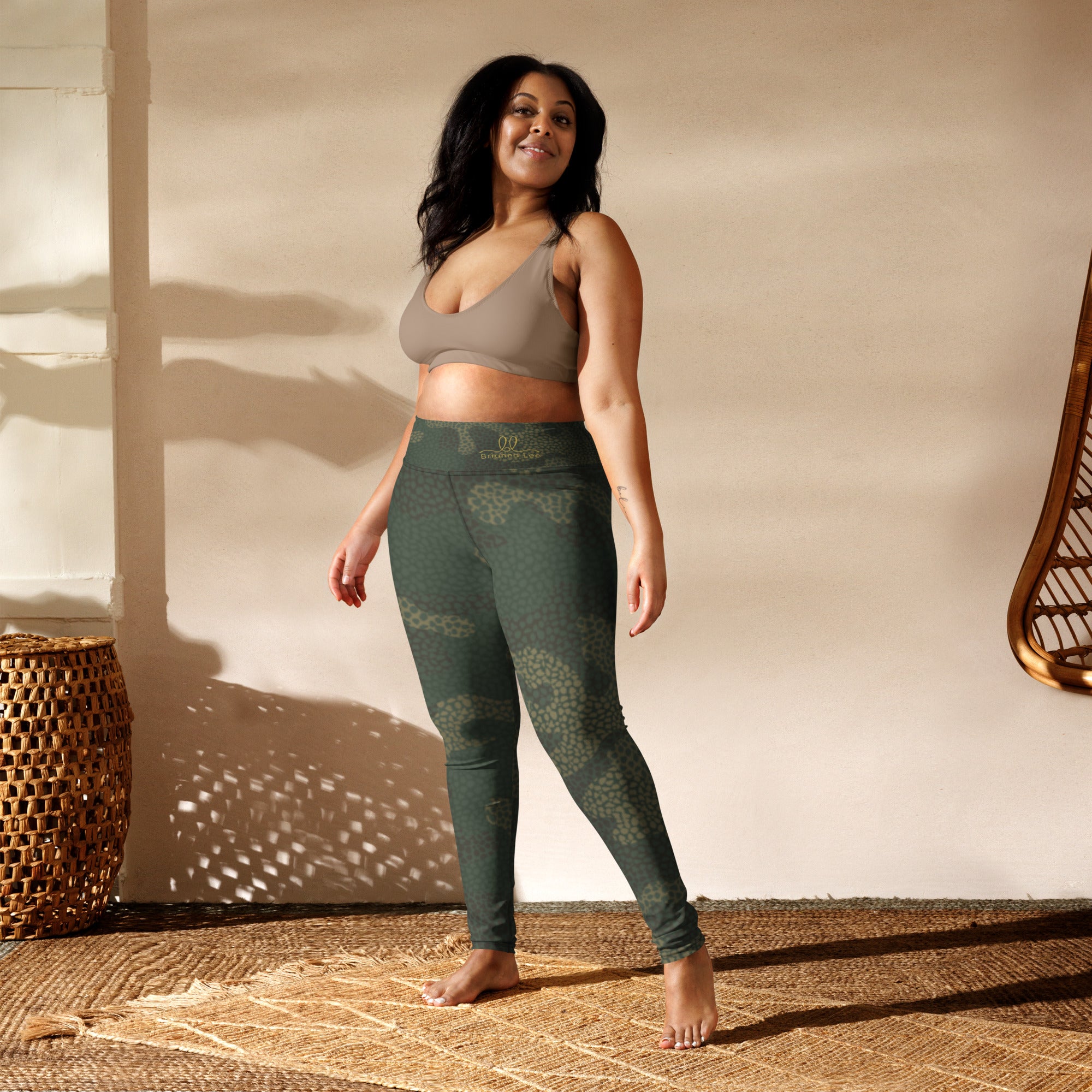 Brianna Lee High-Waisted Camo Yoga Leggings