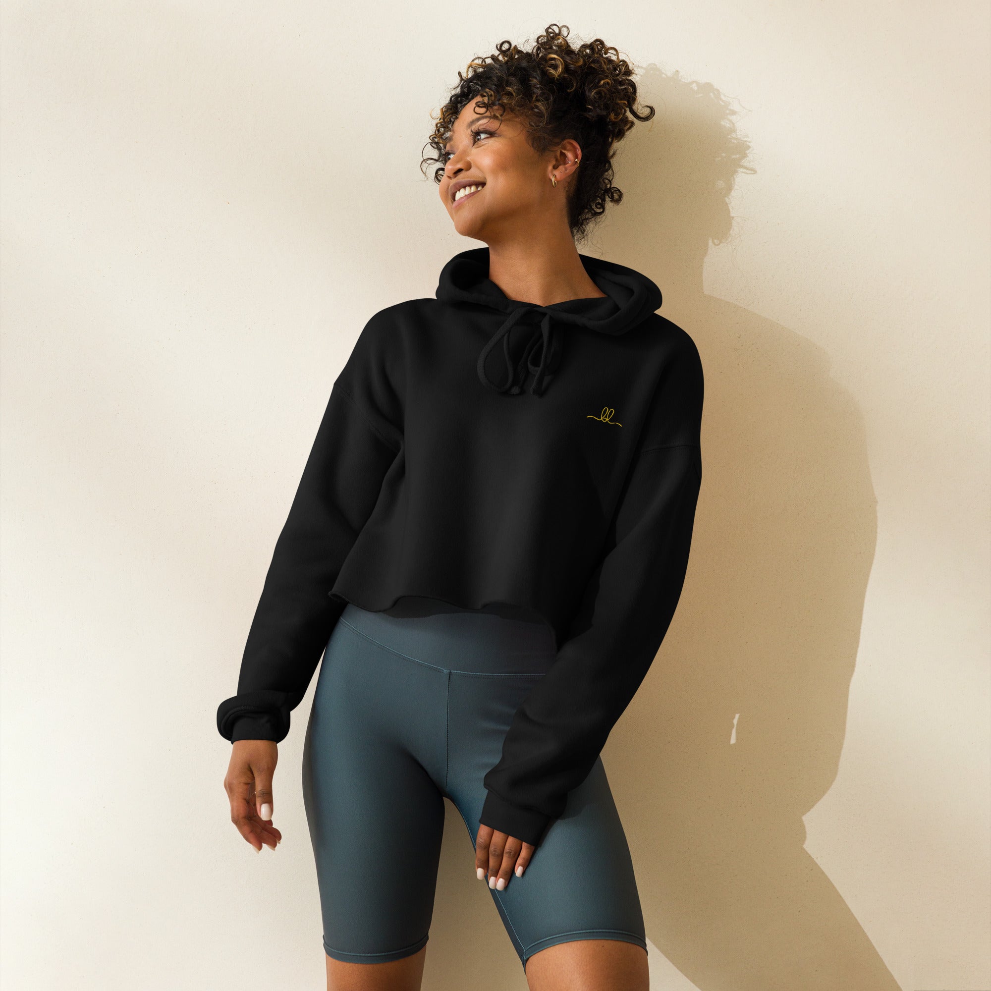 Brianna Lee Signature Crop Hoodie - Gold