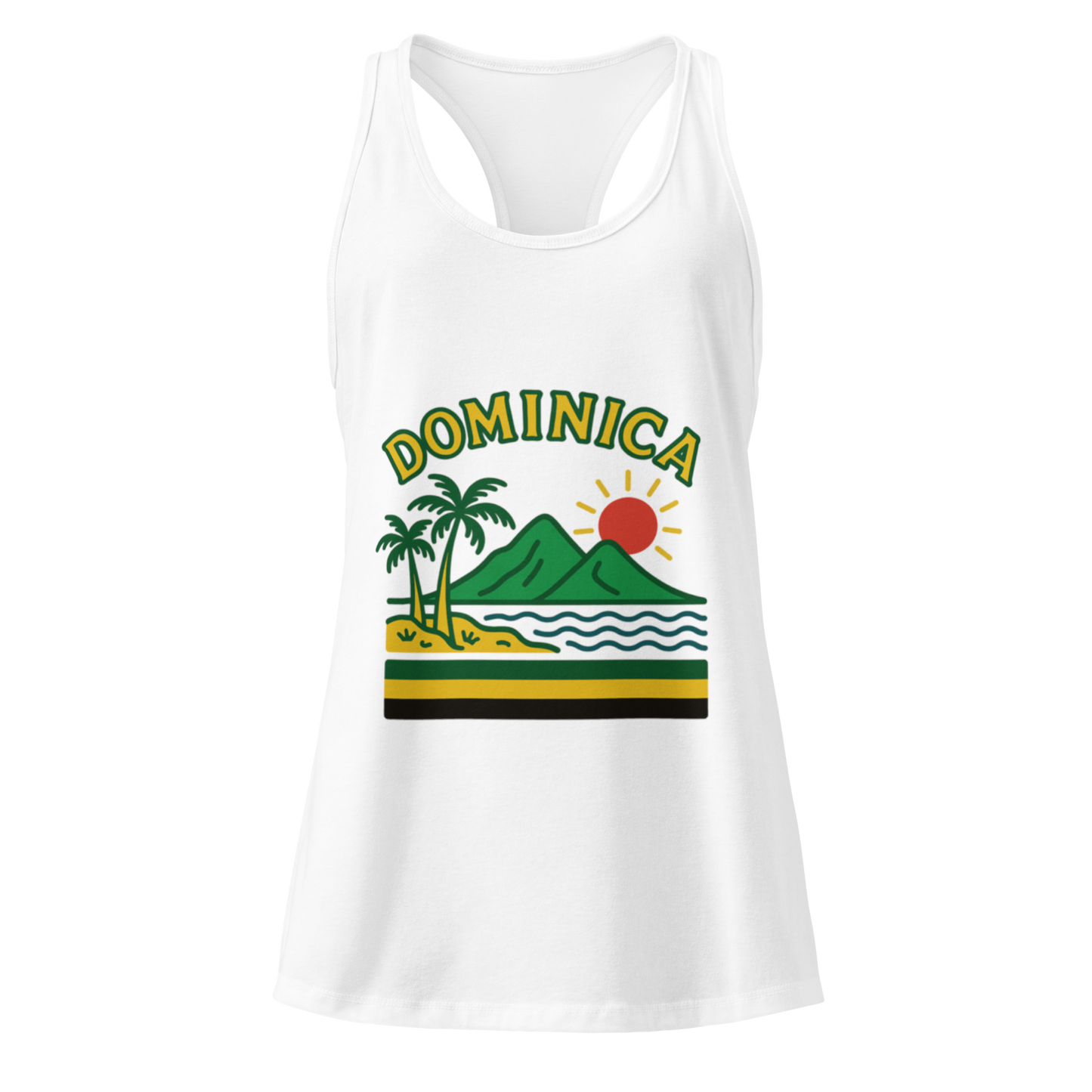 Dominica Women’s fitted racerback tank top