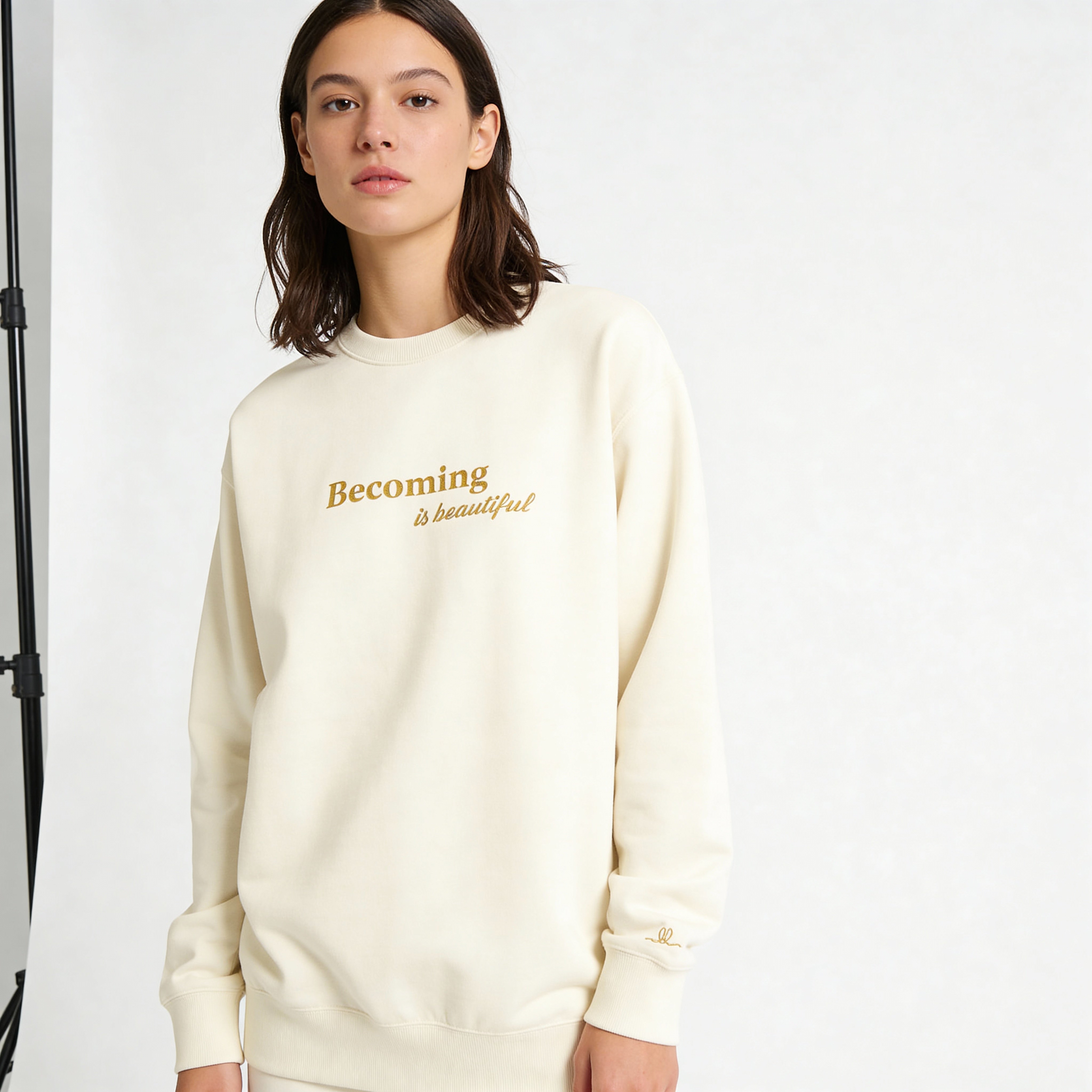 Becoming Is Beautiful Premium Fleece Sweatshirt