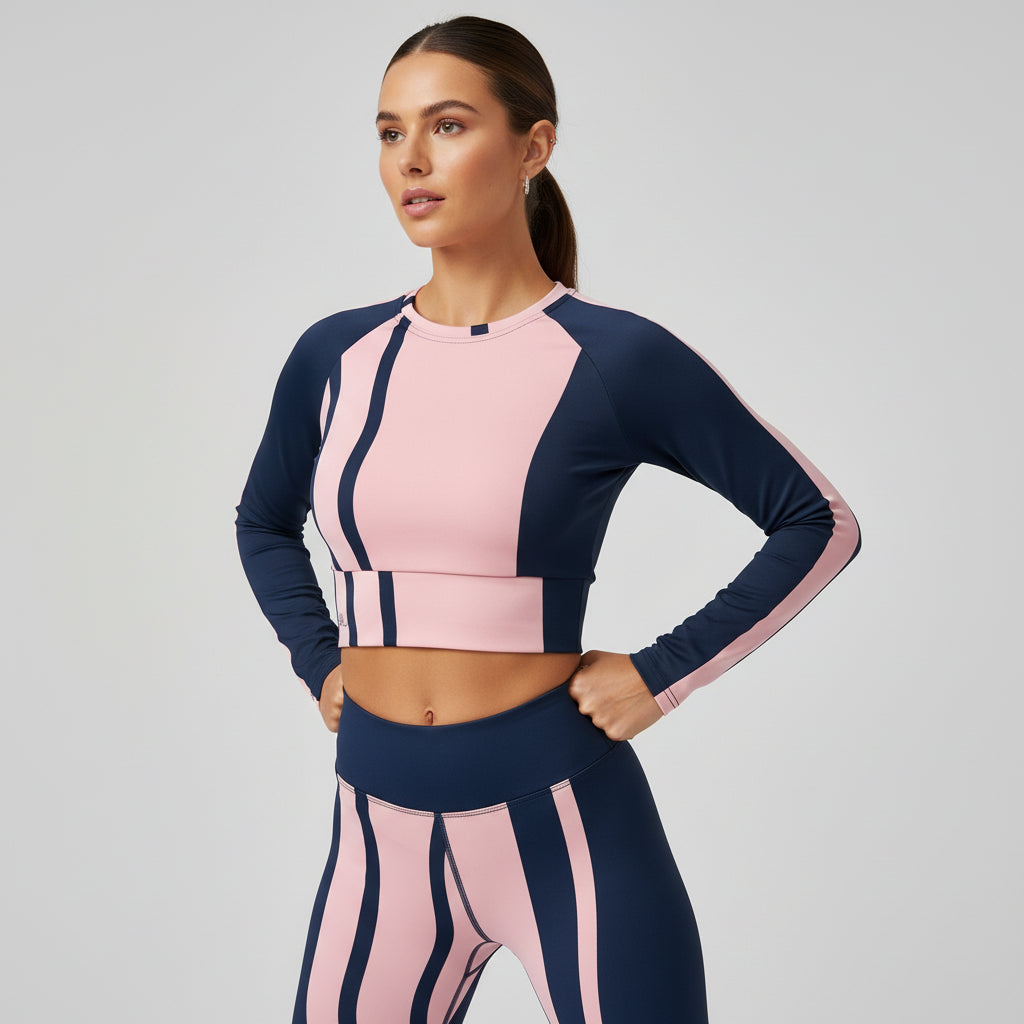 WaveMotion Long-Sleeve Crop Top | Recycled Performance Athleisure