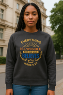 Everything is Possible Unisex Organic Raglan Sweatshirt