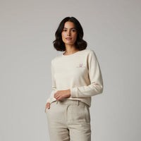 Cream Signature Cotton Crewneck Sweater