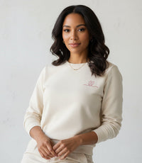 Cream Signature Cotton Crewneck Sweater