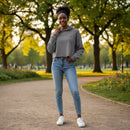 Brianna Lee Signature Crop Hoodie – Gray