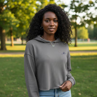 Brianna Lee Signature Crop Hoodie – Gray