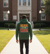 BELIEVE IN YOUR POTENTIAL Unisex Eco Raglan Hoodie