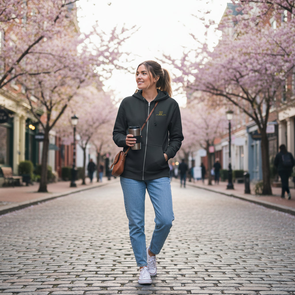 The Essential Zip Hoodie - Noir Edit