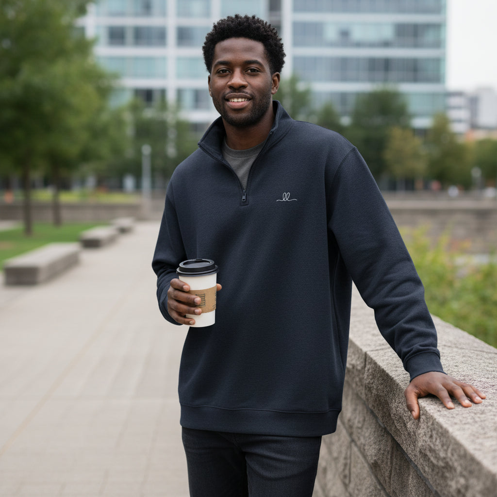 Cozy Fleece Quarter-Zip Pullover.