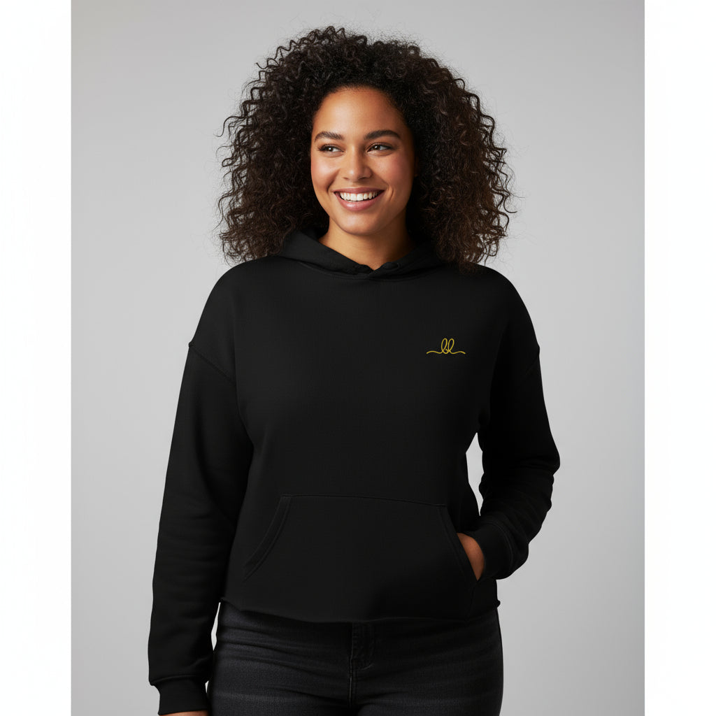 Brianna Lee Signature Crop Hoodie - Gold