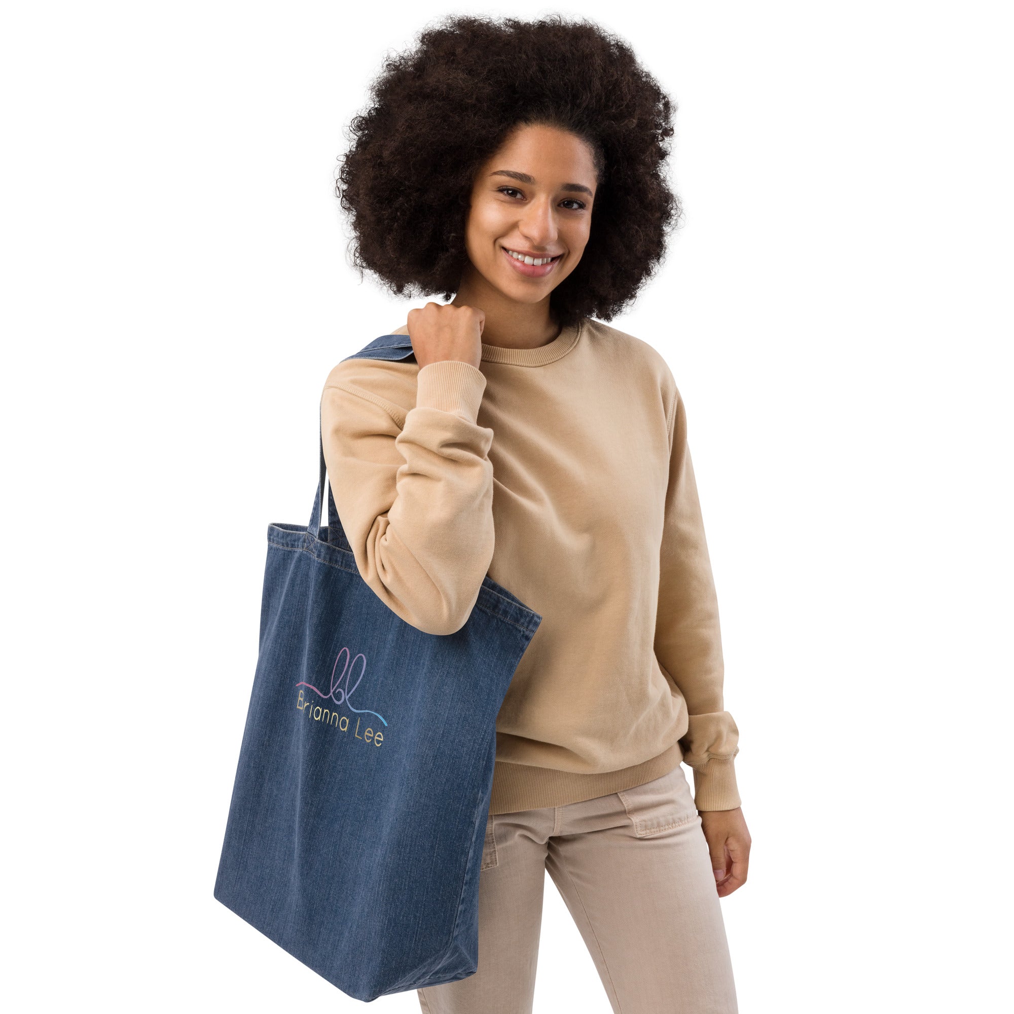 Signature Organic Denim Tote Bag