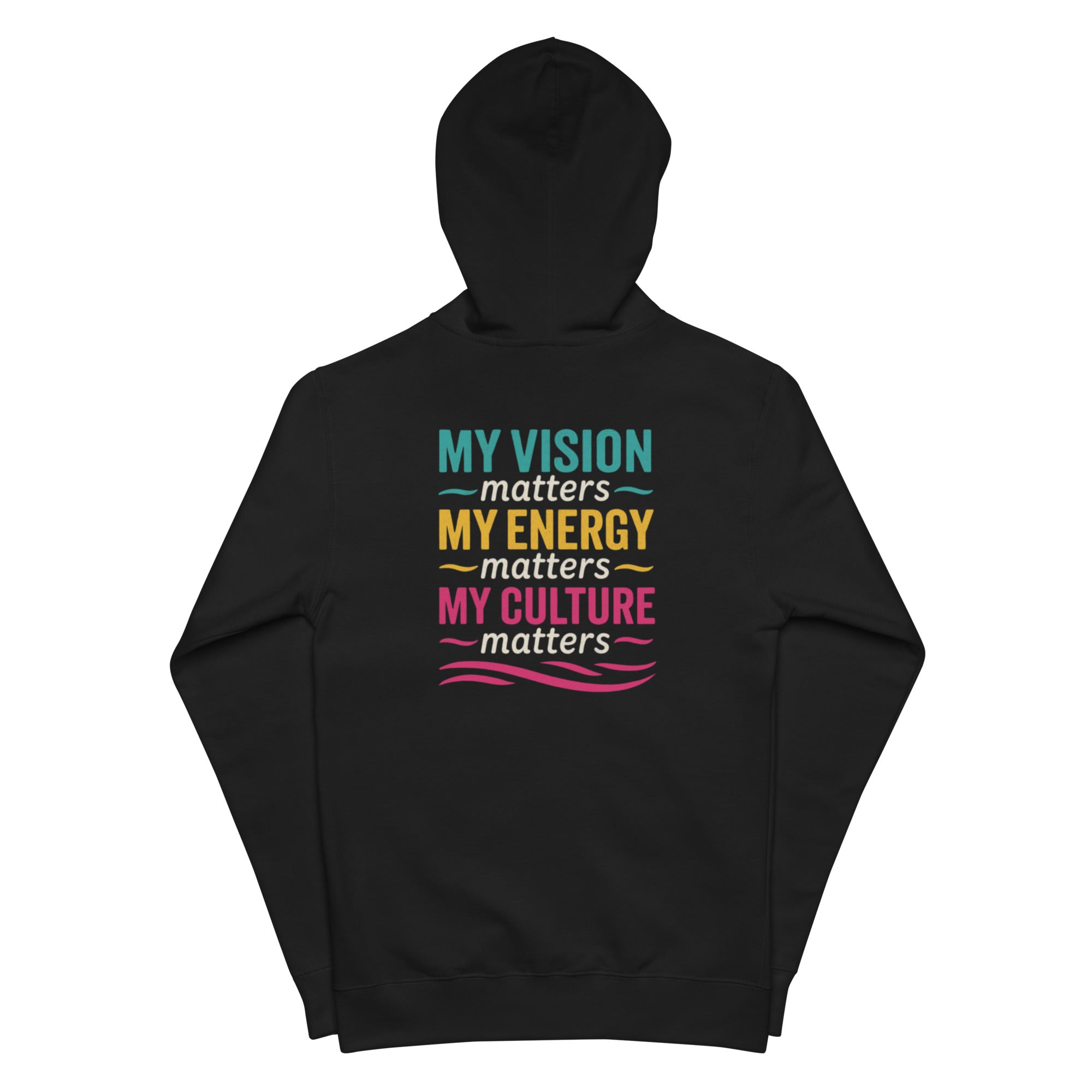 Vison Energy Culture Unisex Fleece Zip Up Hoodie
